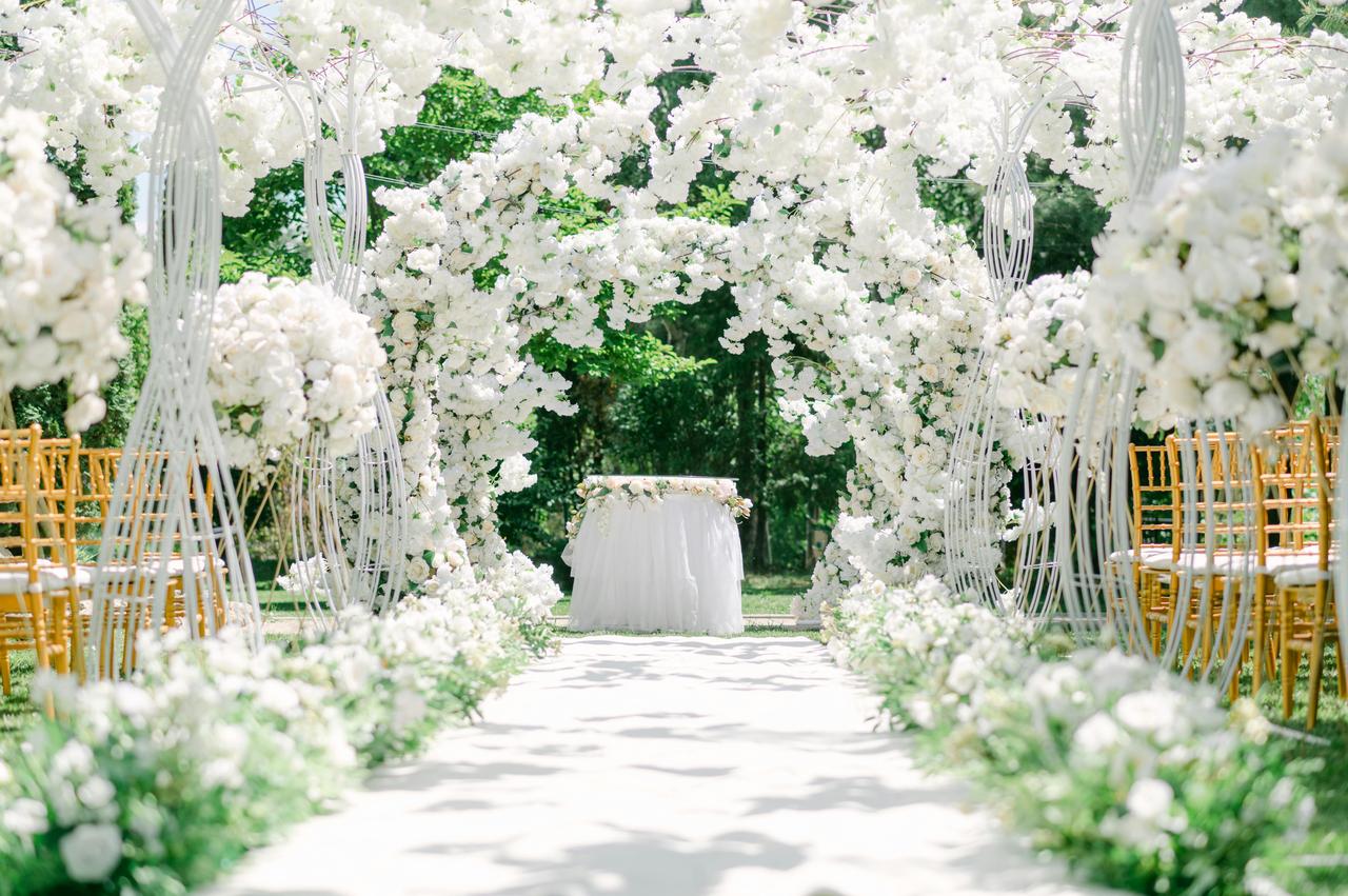 western outdoor wedding ceremony rustic farm