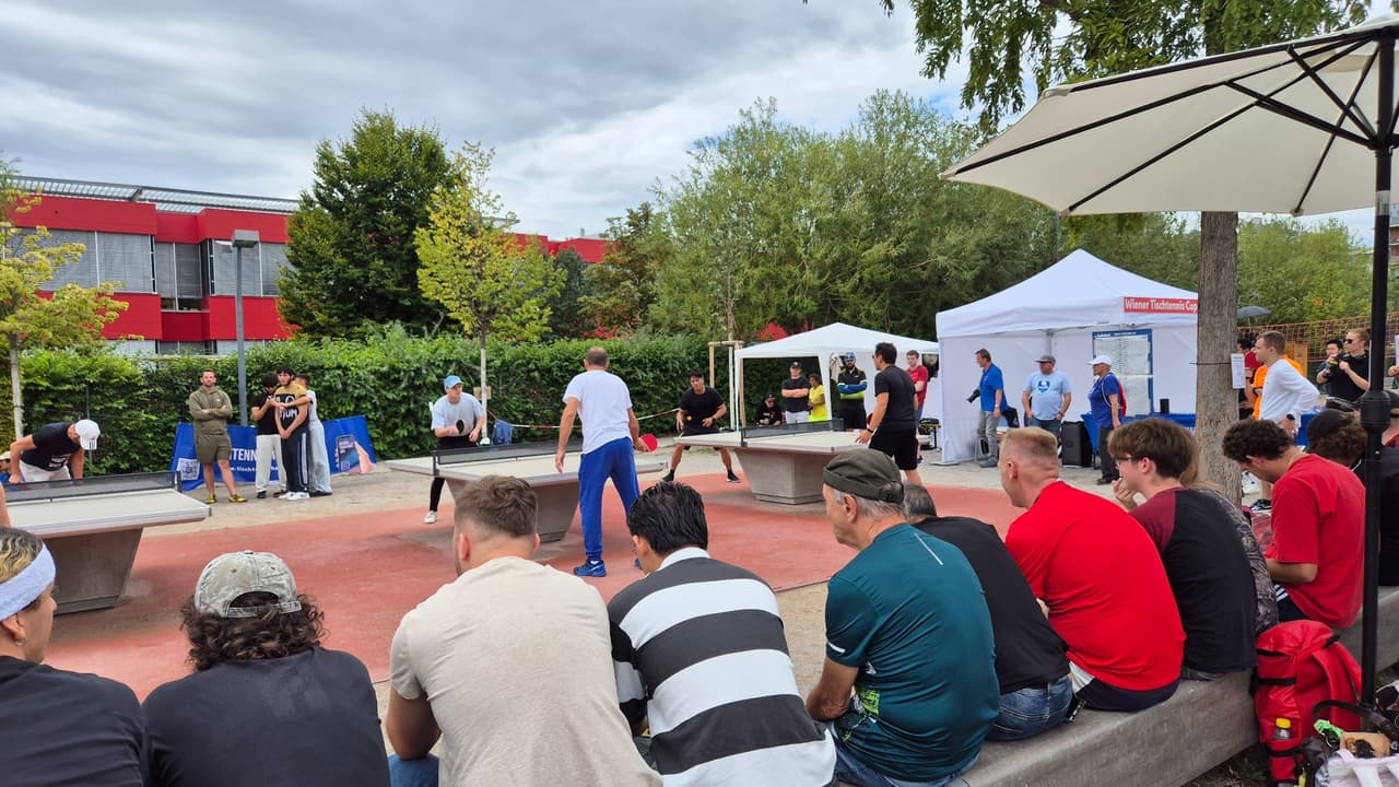 western table tennis action