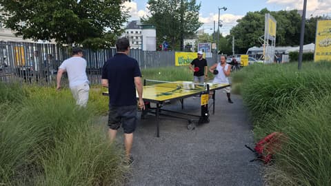 Tischtennis beim Ottakringer Bierfest